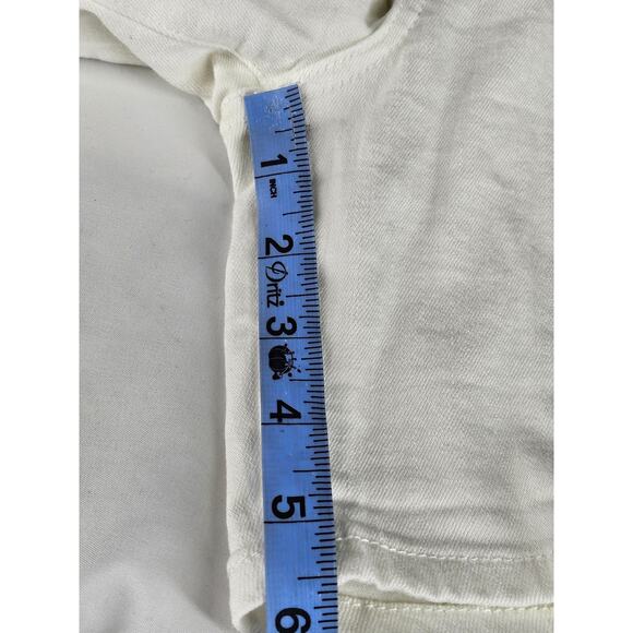 PILCRO & THE LETTER PRESS WOMEN'S DISTRESSED WHITE SLIM BOYFRIEND SHORTS SIZE 27 - Picture 13 of 15